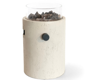 Happy Cocooning Happy Cocooning Lumi Stone tafelbrander rond 21,5xH37 cm travertine