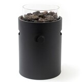 Happy Cocooning Happy Cocooning Lumi Steel tafelbrander rond 21xH37 cm Nordic Black