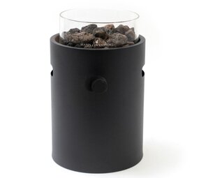 Happy Cocooning Happy Cocooning Lumi Steel tafelbrander rond 21xH37 cm Nordic Black