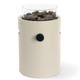 Happy Cocooning Happy Cocooning Lumi Steel tafelbrander rond 21xH37 cm Oyster Beige