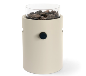 Happy Cocooning Happy Cocooning Lumi Steel tafelbrander rond 21xH37 cm Oyster Beige