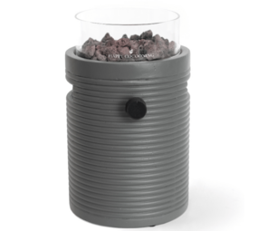 Happy Cocooning Happy Cocooning Lumi Groove tafelbrander rond 21,5xH37 cm Smokey Anthracite