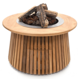 Happy Cocooning Happy Cocooning vuurtafel Lagune rond 60xH35 cm teak