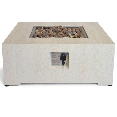 Happy Cocooning Happy Cocooning Estate vuurtafel vierkant 88x88xH36 cm travertine