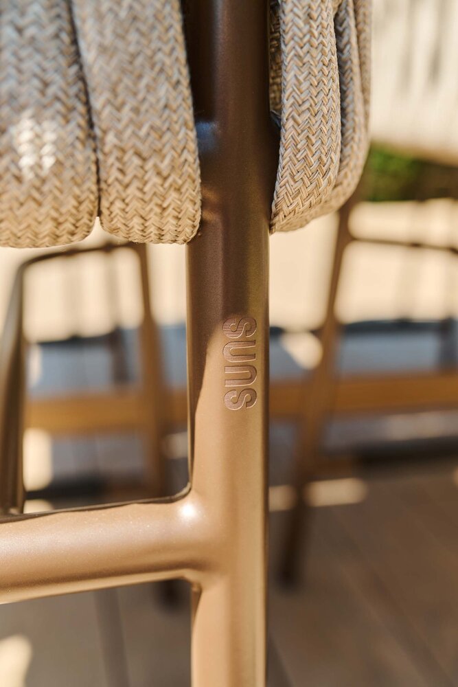 SUNS Fiave stoel bank loungeset 5 delig bronze clouded rope SUNS