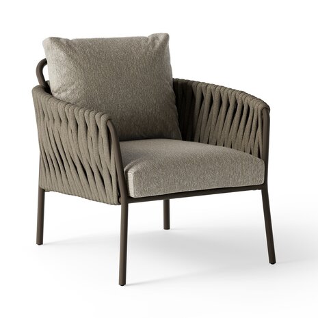 SUNS Fiave stoel bank loungeset 5 delig bronze clouded rope SUNS