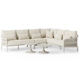 SUNS Fiavè hoek loungeset 6 delig Camel sand | Misty rope | Beachy bouclé SUNS SUNS Fiavè hoek loungeset 6 delig Camel sand | Misty rope | Beachy bouclé SUNS