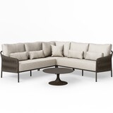 SUNS Fiavè hoek loungeset 4 delig Bronze | Clouded rope | Pebble desert bouclé SUNS SUNS Fiavè hoek loungeset 4 delig Bronze | Clouded rope | Pebble desert bouclé SUNS