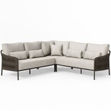 SUNS Fiavè hoek loungeset 3 delig Bronze | Clouded rope | Pebble desert bouclé SUNS SUNS Fiavè hoek loungeset 3 delig Bronze | Clouded rope | Pebble desert bouclé SUNS