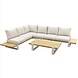 SUNS Showroommodel SUNS Nardo hoek loungeset 3 delig naturel mixed weave / camel sand teak SUNS Showroommodel SUNS Nardo hoek loungeset 3 delig naturel mixed weave / camel sand teak