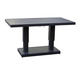 AVH-Collectie Saigon dining tuintafel aluminium antraciet in hoogte verstelbaar 136x72xH51/78 cm