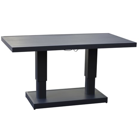 AVH-Collectie Saigon dining tuintafel aluminium antraciet in hoogte verstelbaar 136x72xH51/78 cm