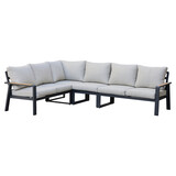 AVH-Collectie Lola hoek loungeset 4-delig aluminium antraciet