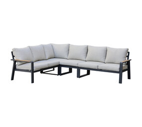 AVH-Collectie Lola hoek loungeset 4-delig aluminium antraciet