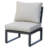 AVH-Collectie Lola middenelement aluminium antraciet soft grey kussens