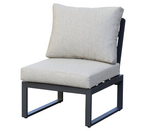 AVH-Collectie Lola middenelement aluminium antraciet soft grey kussens