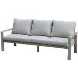 AVH-Collectie Lola 3-zitsbank aluminium latte zand soft grey kussens