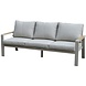 AVH-Collectie Lola 3-zitsbank aluminium latte zand soft grey kussens