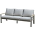 Lola 3-zitsbank aluminium latte zand soft grey kussens