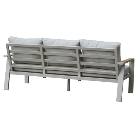 AVH-Collectie Lola 3-zitsbank aluminium latte zand soft grey kussens