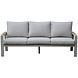 AVH-Collectie Lola 3-zitsbank aluminium latte zand soft grey kussens