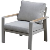 AVH-Collectie Lola lounge tuinstoel aluminium latte soft grey kussens