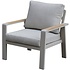 Lola lounge tuinstoel aluminium latte soft grey kussens