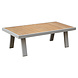 AVH-Collectie Lola lounge tuintafel 121x60xH39 cm aluminium latte - teak