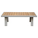AVH-Collectie Lola lounge tuintafel 121x60xH39 cm aluminium latte - teak