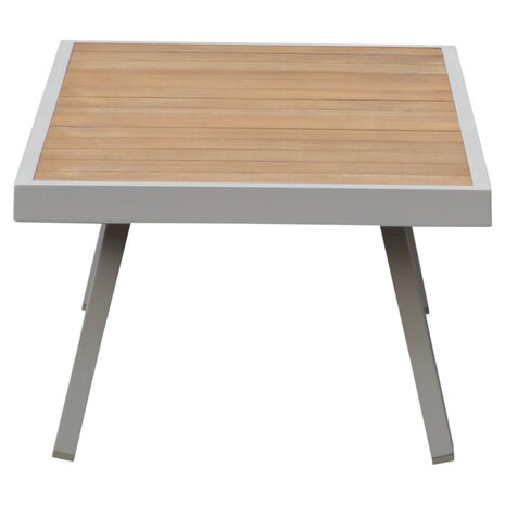 AVH-Collectie Lola lounge tuintafel 121x60xH39 cm aluminium latte - teak