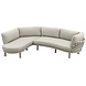 AVH-Collectie Serena organische hoek lounge bank 2 delig latte rope