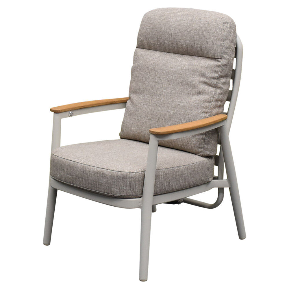 AVH-Collectie Savanna verstelbare dining tuinstoel aluminium latte