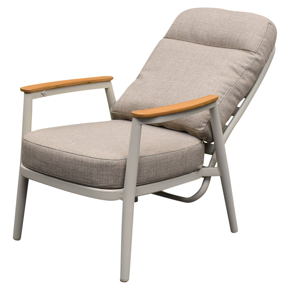 AVH-Collectie Savanna verstelbare dining tuinstoel aluminium latte