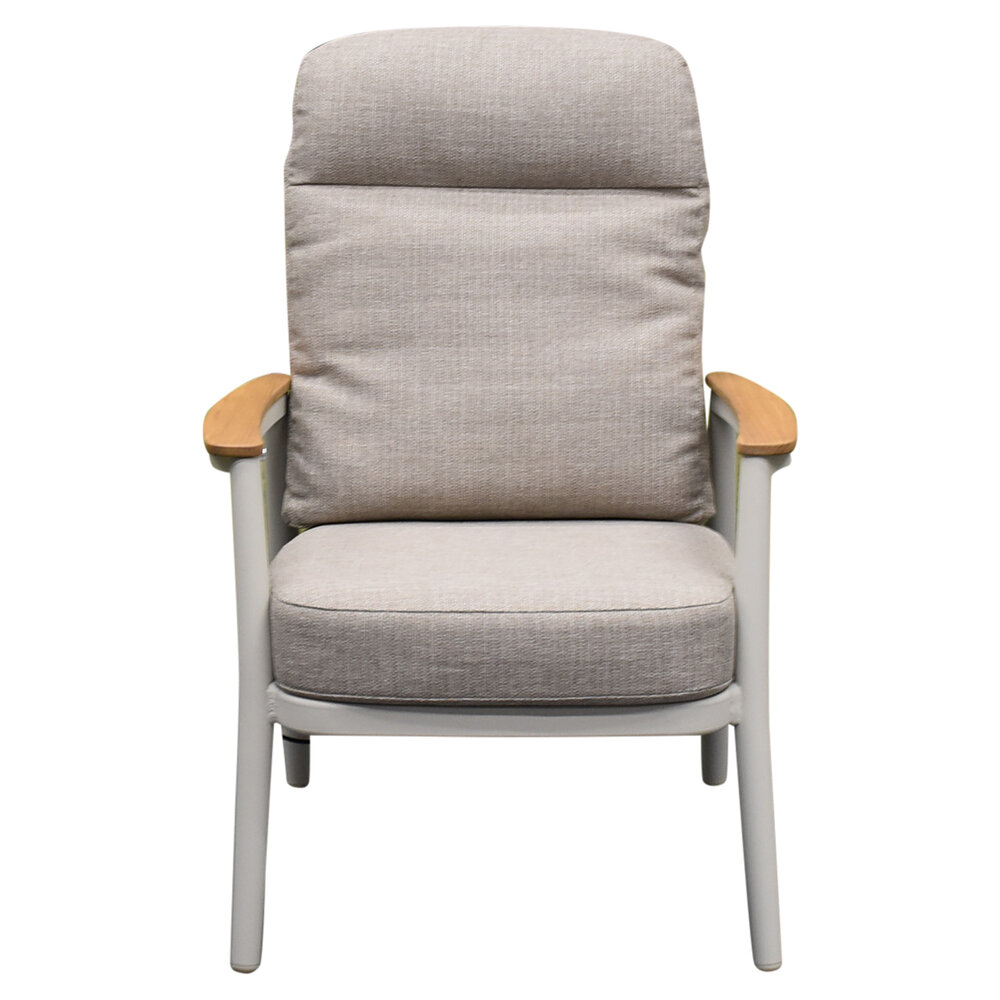 AVH-Collectie Savanna verstelbare dining tuinstoel aluminium latte