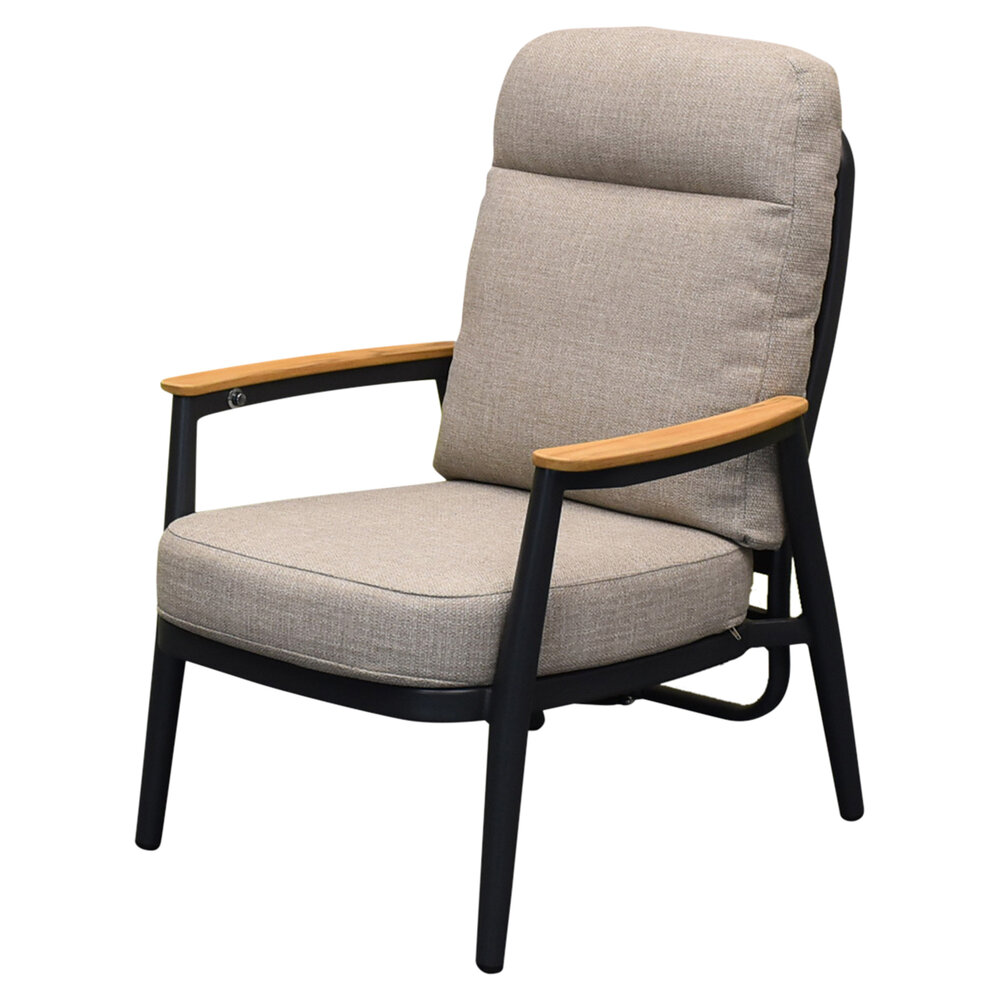 AVH-Collectie Savanna verstelbare dining tuinstoel aluminium antraciet