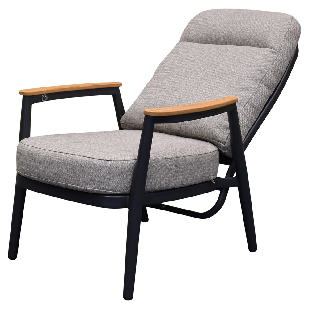 AVH-Collectie Savanna verstelbare dining tuinstoel aluminium antraciet