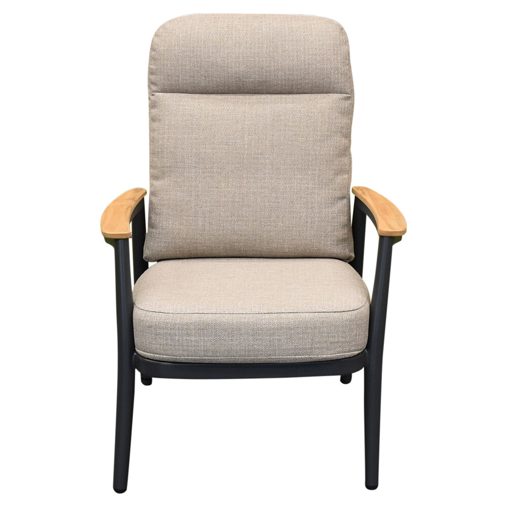 AVH-Collectie Savanna verstelbare dining tuinstoel aluminium antraciet