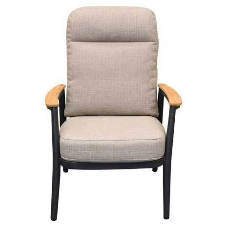 AVH-Collectie Savanna verstelbare dining tuinstoel aluminium antraciet