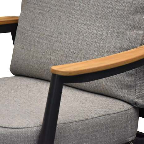 AVH-Collectie Savanna verstelbare dining tuinstoel aluminium antraciet