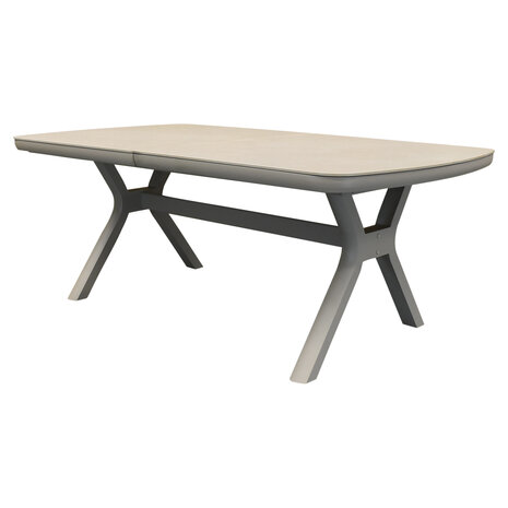 AVH-Collectie Vespera uitschuifbare dining tuintafel 190-270x110xH74 cm latte