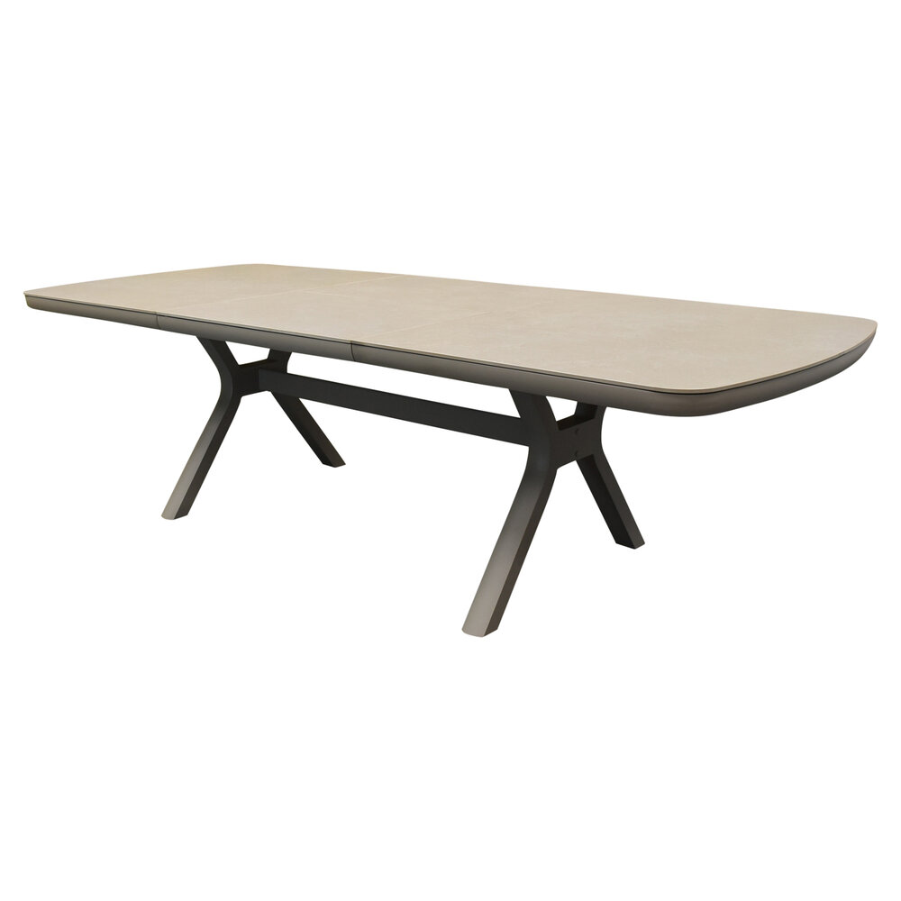 AVH-Collectie Vespera uitschuifbare dining tuintafel 190-270x110xH74 cm latte