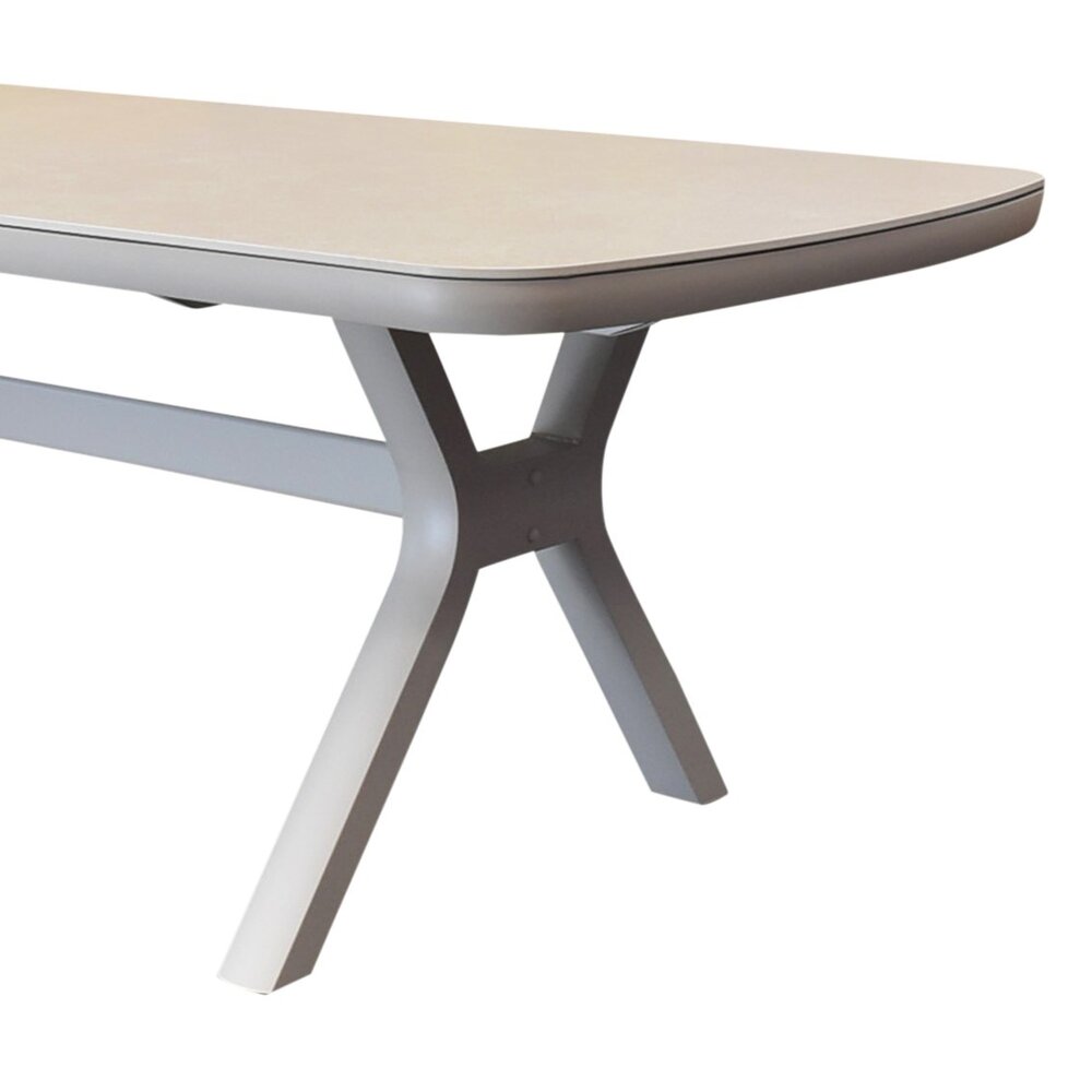AVH-Collectie Vespera uitschuifbare dining tuintafel 190-270x110xH74 cm latte