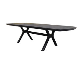 AVH-Collectie Vespera uitschuifbare dining tuintafel 190-270x110xH74 cm antraciet