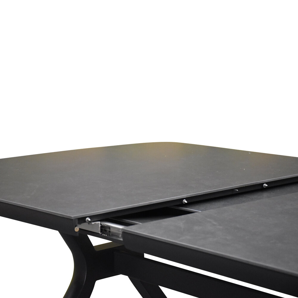 AVH-Collectie Vespera uitschuifbare dining tuintafel 190-270x110xH74 cm antraciet