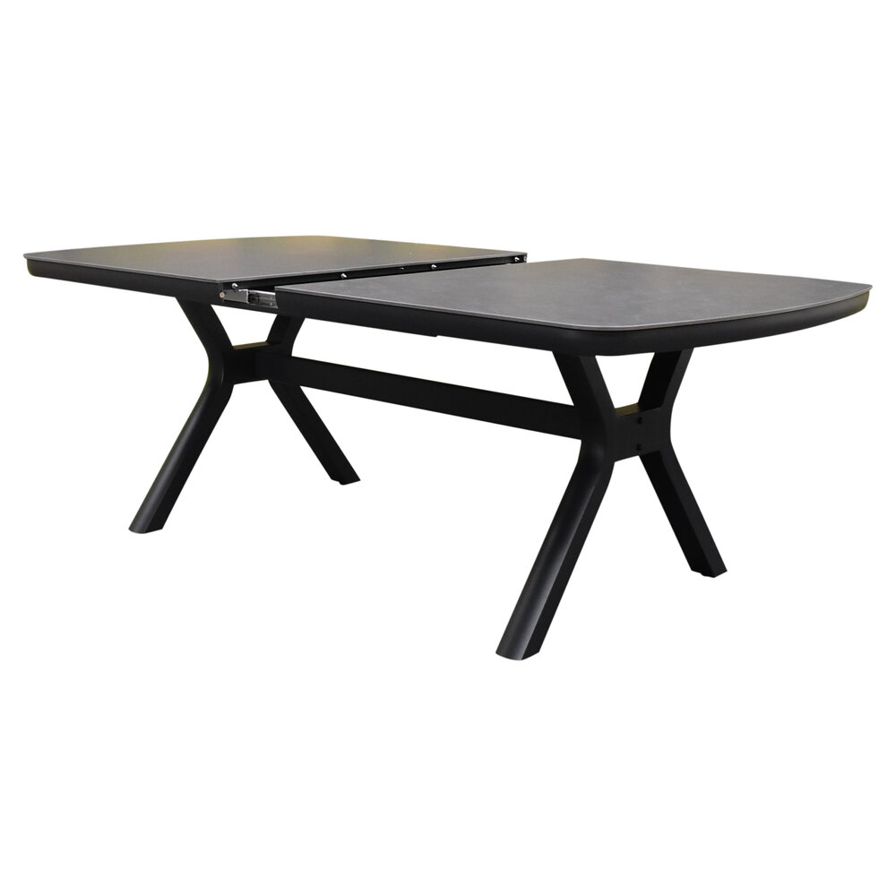 AVH-Collectie Vespera uitschuifbare dining tuintafel 190-270x110xH74 cm antraciet