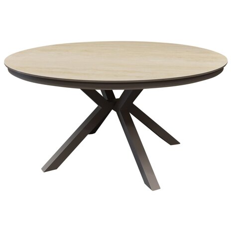 AVH-Collectie Samantha dining tuintafel 120xH75 cm rond latte keramisch blad AVH-Collectie Samantha dining tuintafel 120xH75 cm rond latte keramisch blad