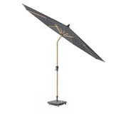 Platinum Riva parasol 300 cm rond teak antraciet met kniksysteem