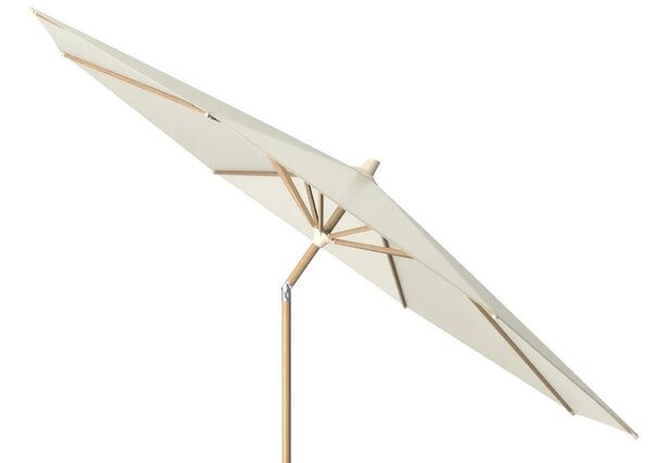 Platinum Riva parasol 300 cm rond teak ecru met kniksysteem Platinum Riva parasol 300 cm rond teak ecru met kniksysteem