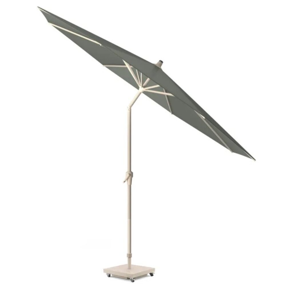 Platinum Riva parasol 300 cm rond sandstone olijf met kniksysteem