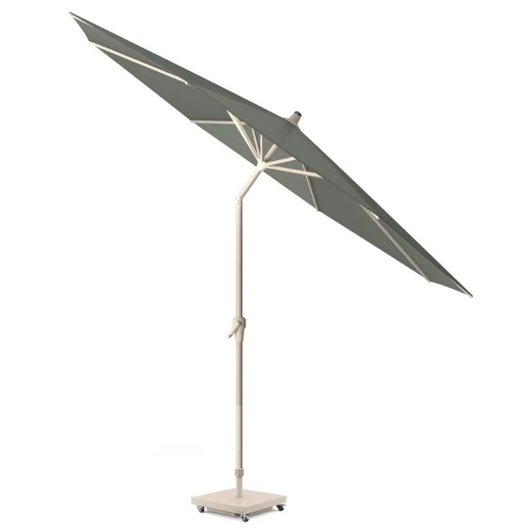 Platinum Riva parasol 300 cm rond sandstone olijf met kniksysteem